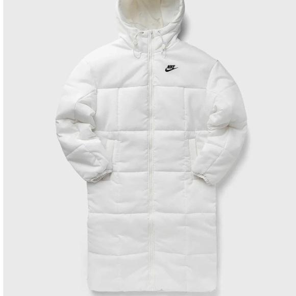 Nike Jackets & Blazers - NWT - Nike Therma Fit Loose Hooded Puffer Parka White - L